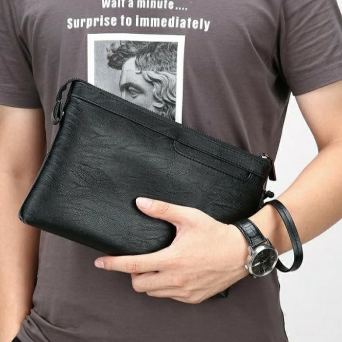 Eiger Wallets - W10 Tas Tangan Clutch Handbag Pria Wanita Pounch Bag Model Milan