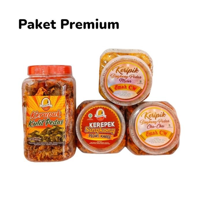 

TERLARIS 4PCS PAKET KERIPIK PREMIUM (KERUPUK KULIT PEDAS MANJE,PEDAS MELER,PEDAS KARE,PEDAS CHA-CHA)