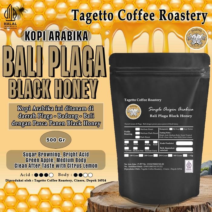 

Pilihan- Biji Kopi Arabika Bali Plaga Black Honey 500Gr Specialty Arabica Bean Ground Bubuk 500