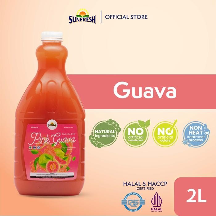 

Pilihan- Sunfresh Daily Pink Guava Juice 2 Liter - Jus Buah Jambu Merah