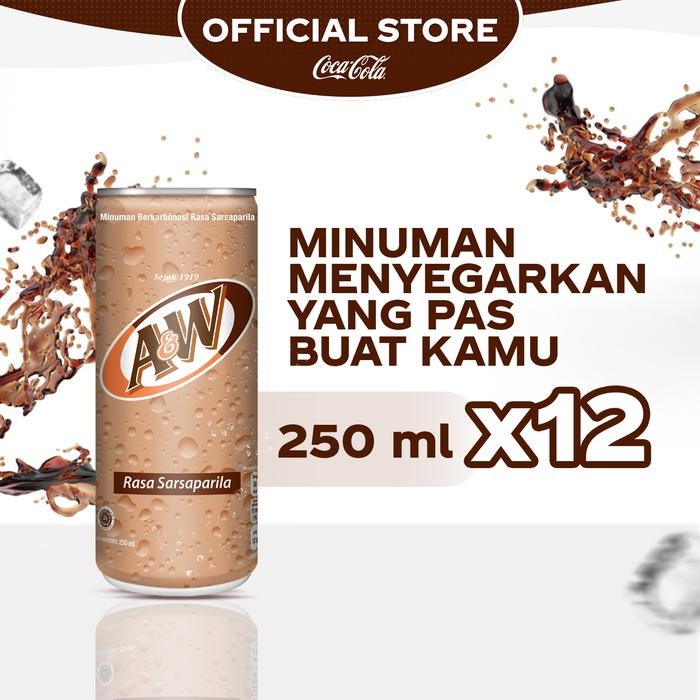 

Pilihan- A&W Minuman Soda - Rasa Sarsaparila - Kaleng 250Ml - X12 Pcs