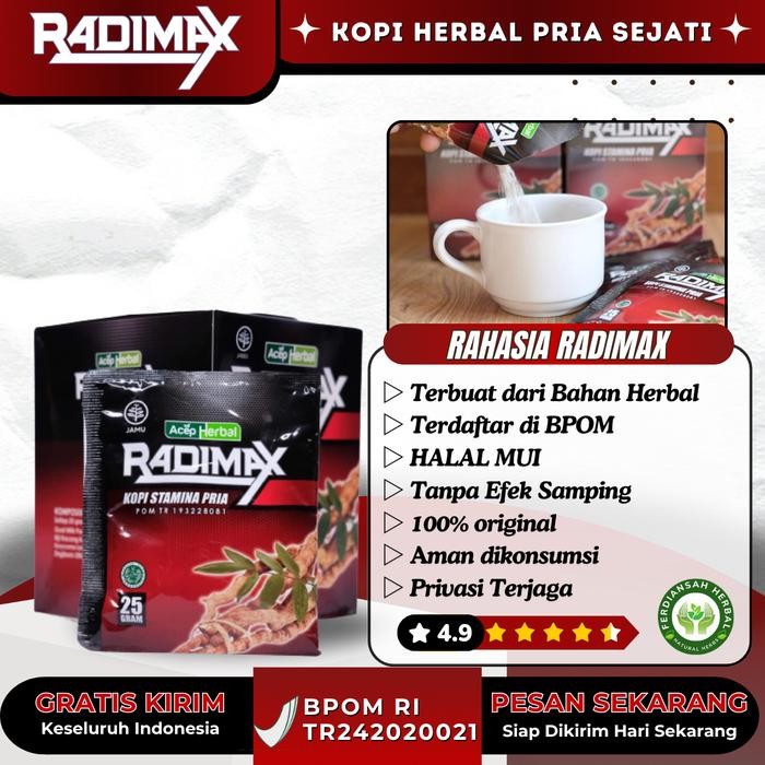 

Pilihan- Kopi Radimax - Kopi Herbal Pria - Terdaftar Bpom Dan Halal - Isi 1 Box 10 Sachet