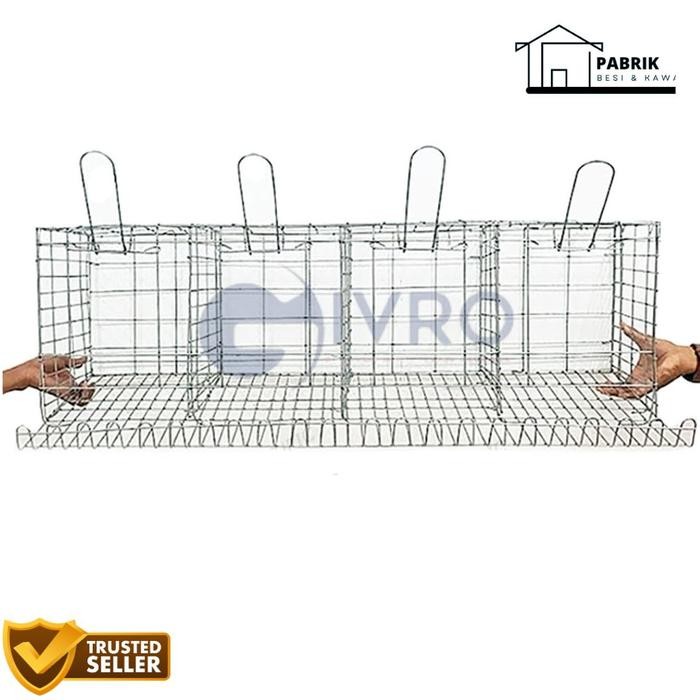 Kandang Ayam Petelur/Baterai 4 Pintu