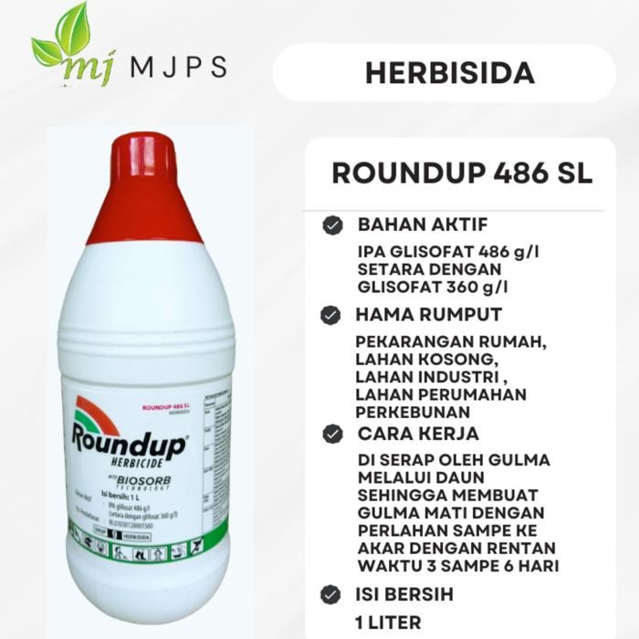 PEMBASMI RUMPUT ROUNDUP 1 LITER