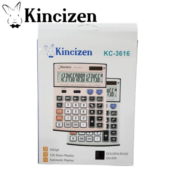 

Khusus Gosend! Kincizen Kc 3616 16Digit Check Correct Kalkulator / Calculator Kc-3616