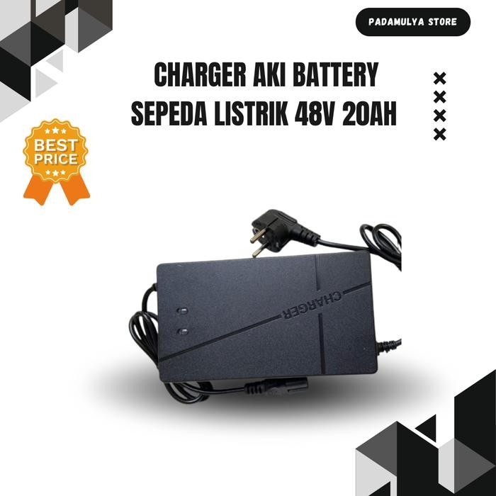 Murah Charger Aki Battery Sepeda Listrik 48V 20Ah Murai Selis Super Rider Terlariss 