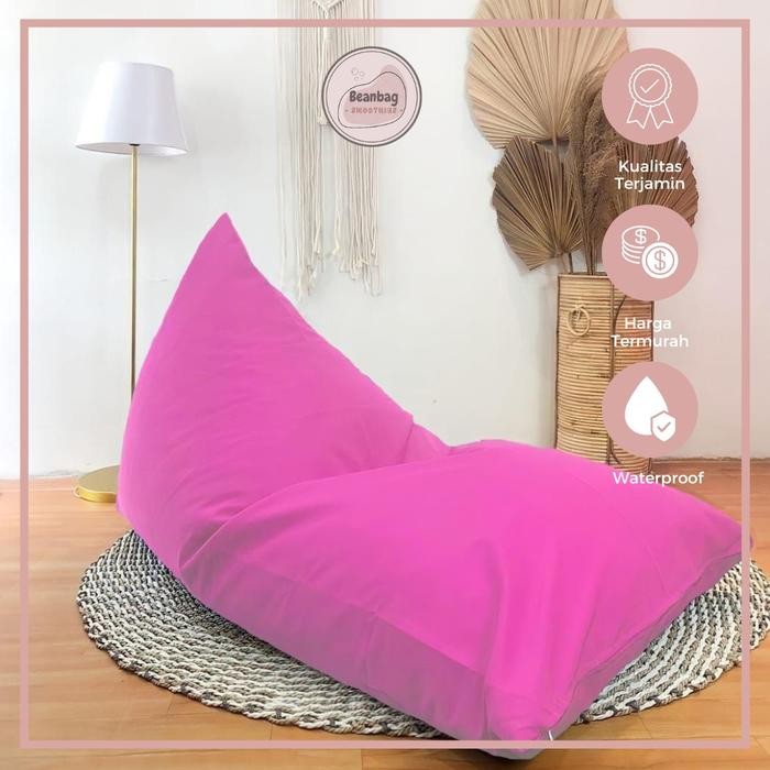 Pilihan- Bean Bag Waterproof Triangle Size Large Cover Only Kualitas Import
