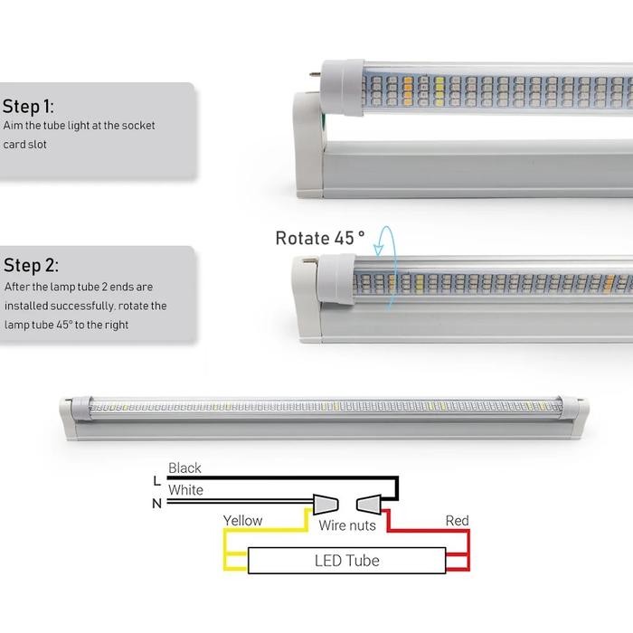 ZW0183 5Pcs/Set Lampu Tanaman Hidroponik 30W 60cm Grow Light T8 LED