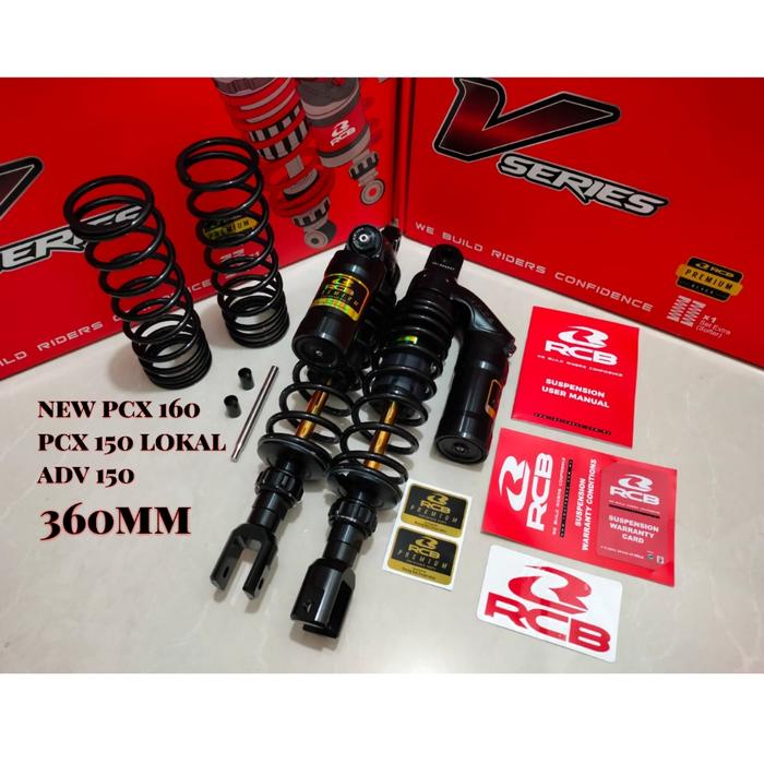 shock tabung rcb vd series pcx 160 adv 150 pcx 150 350mm 360mm black