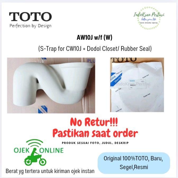 TOTO AW10J S-trap untuk closet jongkok CW10J (ojek online)