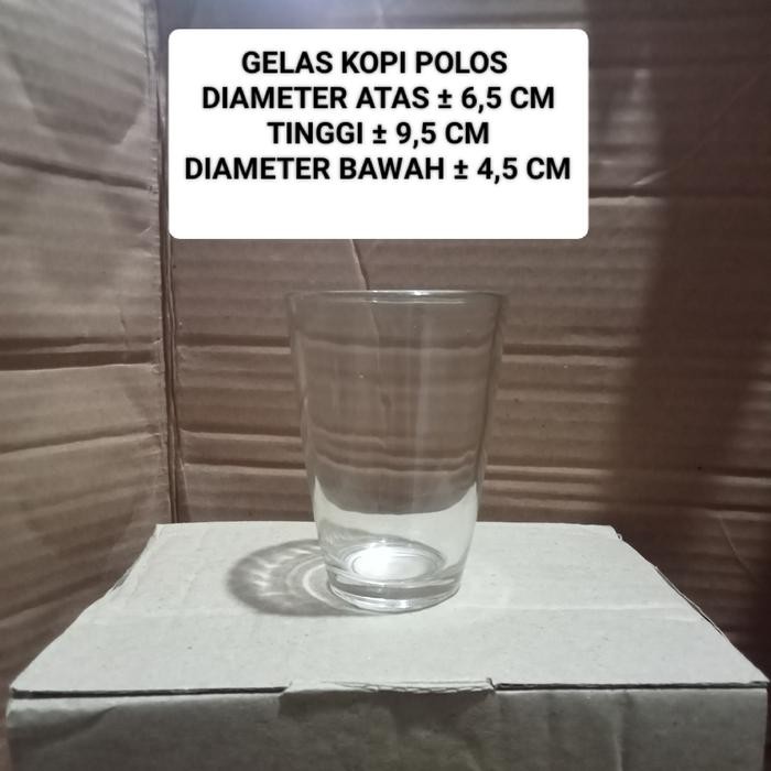 GELAS POLOS KACA GELAS KOPI BELING WARKOP HARGA 1 LUSIN