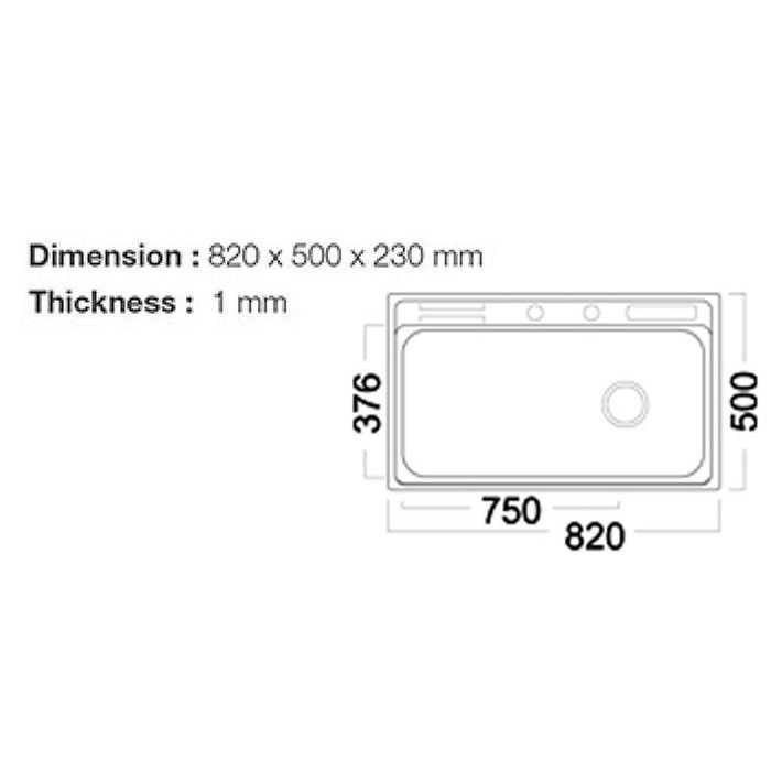 KITCHEN SINK HORGEN VIGO 666 stainless stell 304