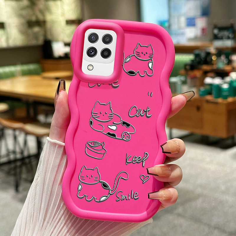 Casing Untuk Samsung A22 M22 M32 Case Casing HP Kucing dan anjing lucu pola lucu silikon Softcase pe