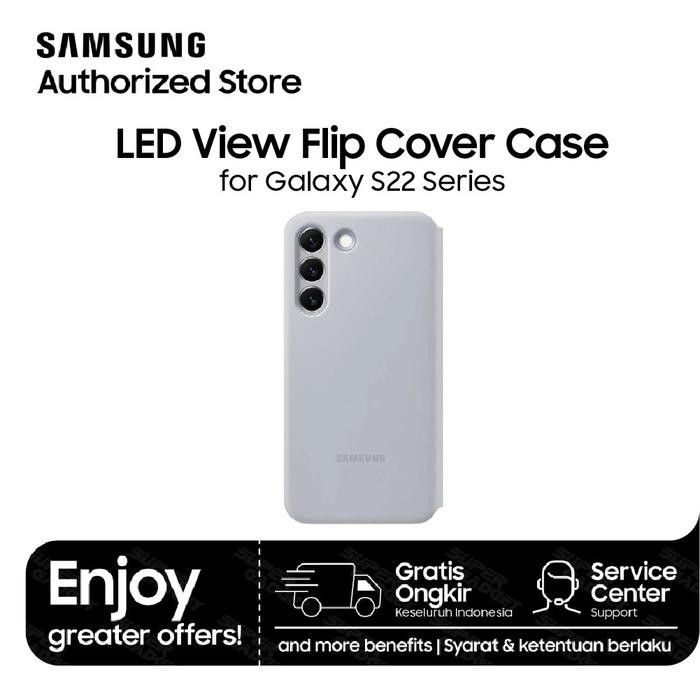Casing Samsung Galaxy S22 S22+ Ultra LED View Flip Cover Case HP Lipat