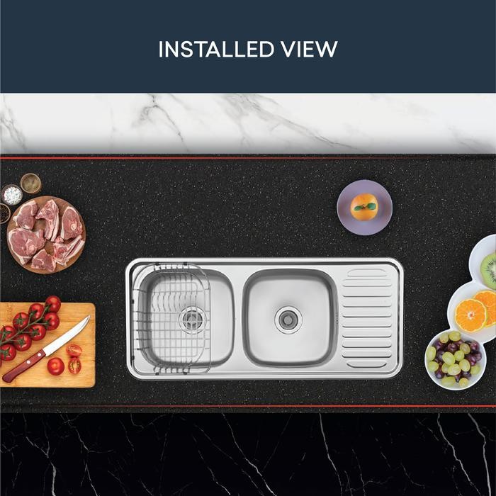 Lizens Double Bowl Kitchen Sink ISD1100/ Bak Cuci Piring