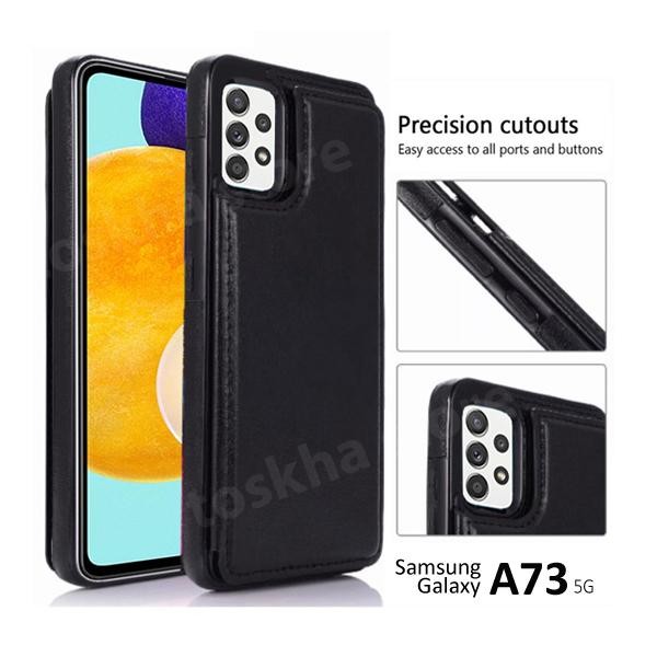 FLIP CASE SAMSUNG A73 A53 A33 5G LEATHER WALLET COVER WITH CARD SLOT