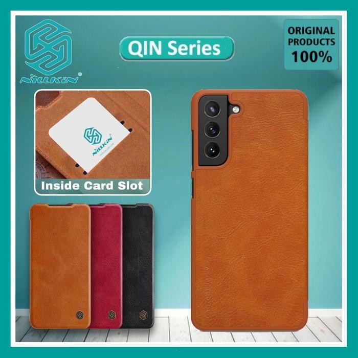SAMSUNG GALAXY S21 FE S21FE 5G NILLKIN QIN LEATHER ORIGINAL FLIP CASE