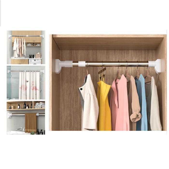 Ikea Livien - Tiang Gantungan Baju Tongkat Jemuran Pakaian Tanpa Paku Telekospik