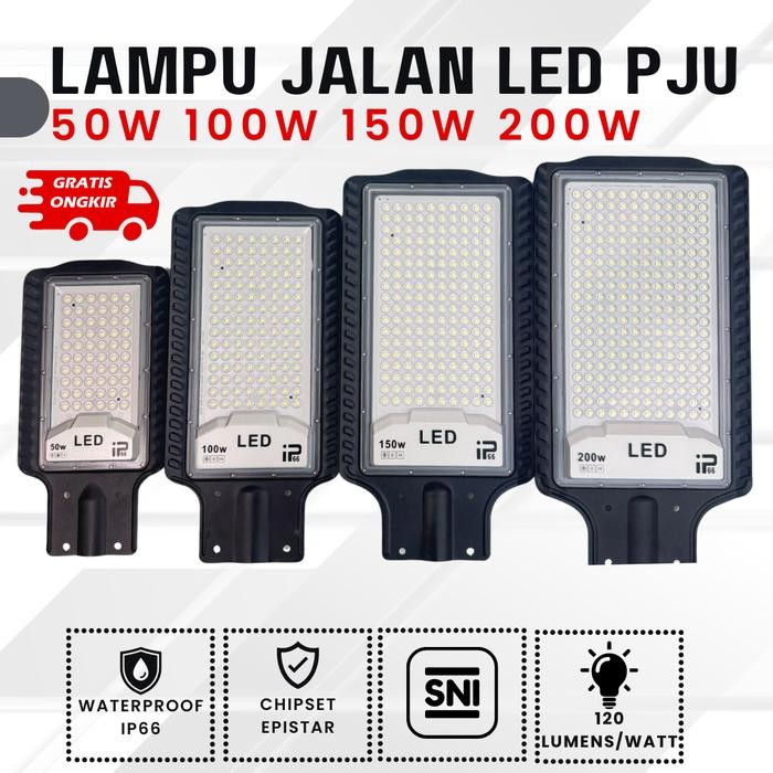 Promo Lampu Jalan Pju Led 50W 100W 150W 200W Pju Led 220V Lampu Jalan Led Listrik 220V Terjamin