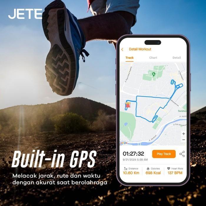 Smartwatch JETE VOLT with GPS Built in Amoled Display Waterproof - Altimeter & Barometer Features -