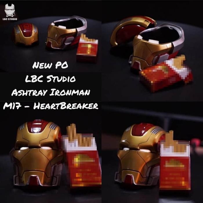 Dp Po Lbc Studio Cigarette Ashtray Helm Iron Man Mark 17 Heartbreaker