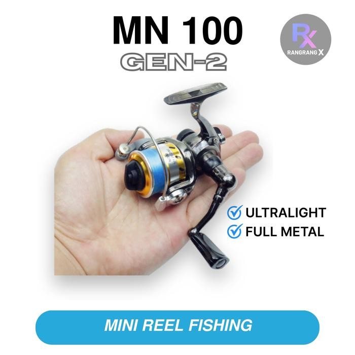 Daiwa - Reel Pancing Mn100 Gen-2 Mini Spinning Micro Reel Fishing Ultralight Full