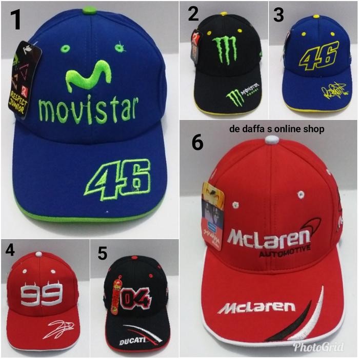 Pilihan- Topi Baseball Anak Racing Topi Anak Bordir Motogp