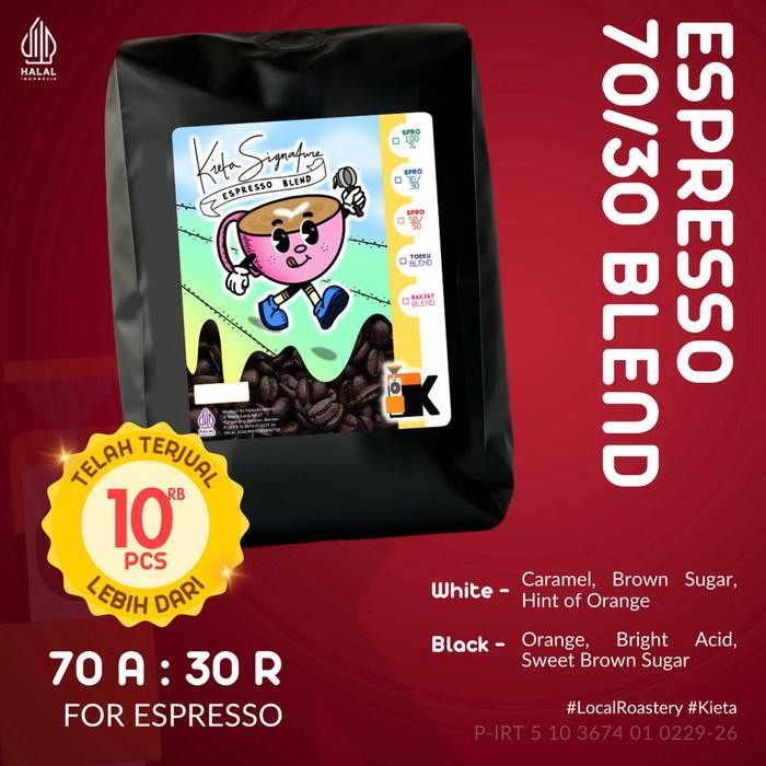 

Kieta Roastery - Biji Kopi Espresso Blend 70 arabika / 30 robusta