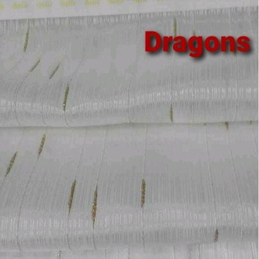 VITRASE IMPORT MOTIF BINTIK GERIMIS MODERN (GOLD & SILVER) - CURTAIN