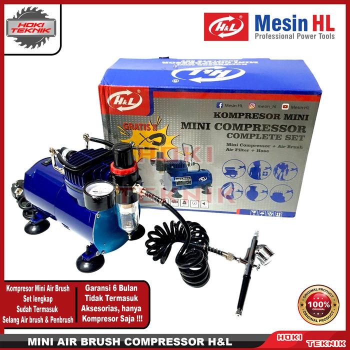 KOMPRESOR MINI AIRBRUSH LUKIS H&L SET SIAP PAKAI