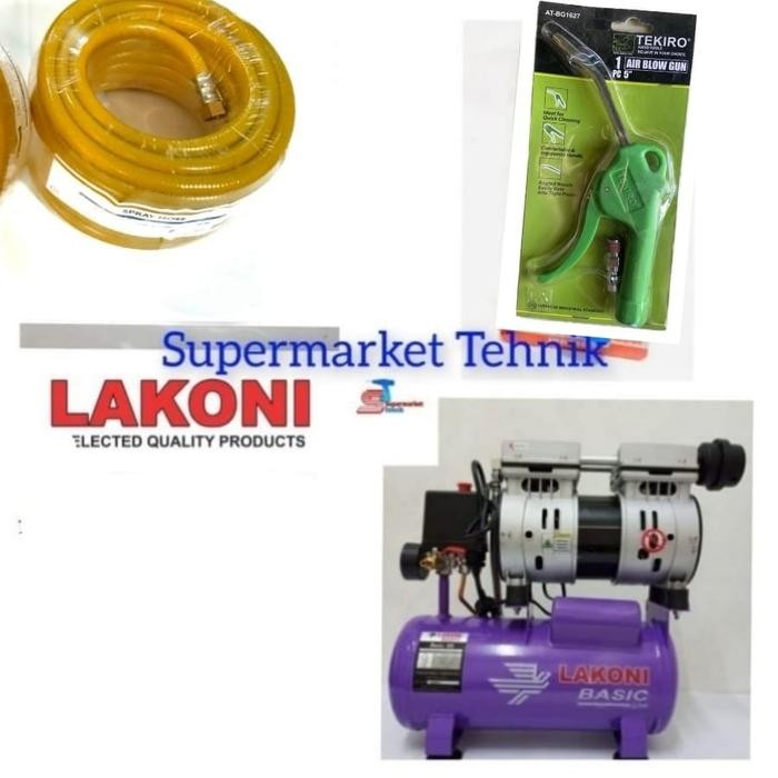 PAKET KOMPRESOR SILENT BASIC 9S LAKONI + SELANG KOMPRESOR + AIR BLOW