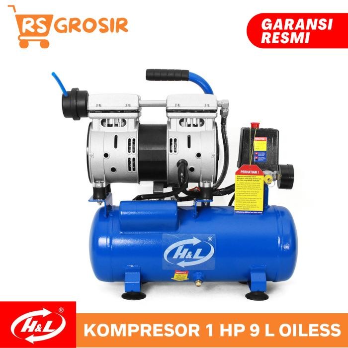 COMPRESSOR KOMPRESOR ANGIN LISTRIK AIR COMPRESSOR 1 HP 9L OILESS