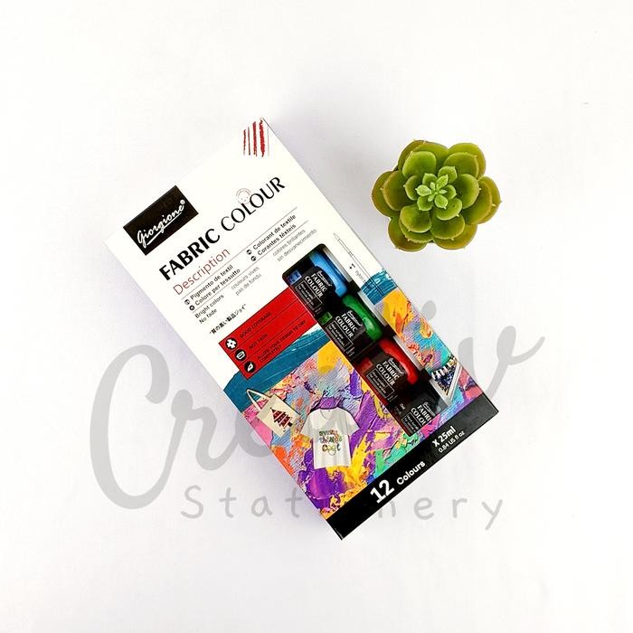 

Giorgione Fabric Paint Cat Kain Tekstil Permanen Set 12 Warna 25 ML G6678-12C