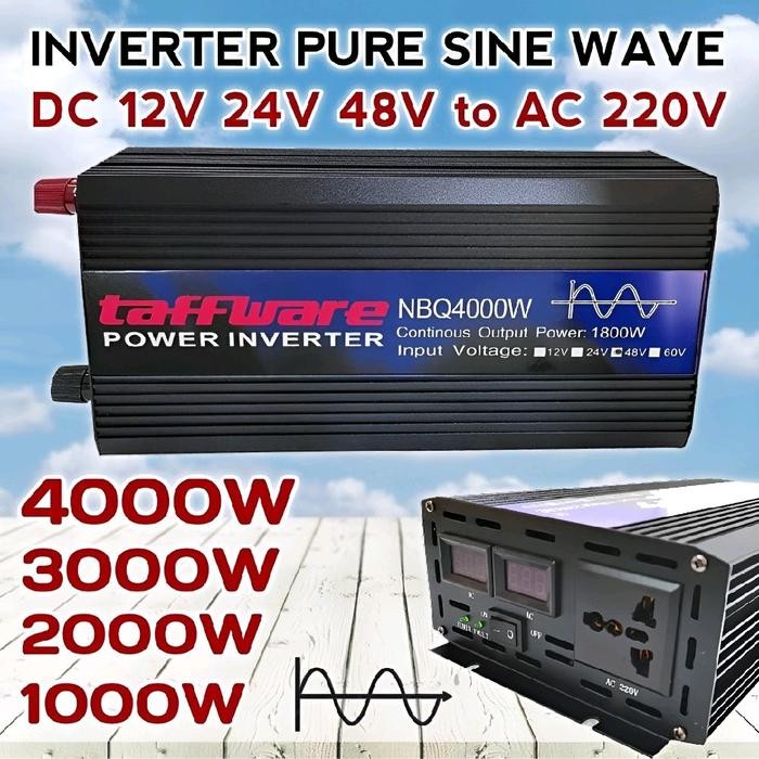 INVERTER DC TO AC PURE SINE WAVE 4000 WATT DC 12V 24V 48V AC 220V PSW