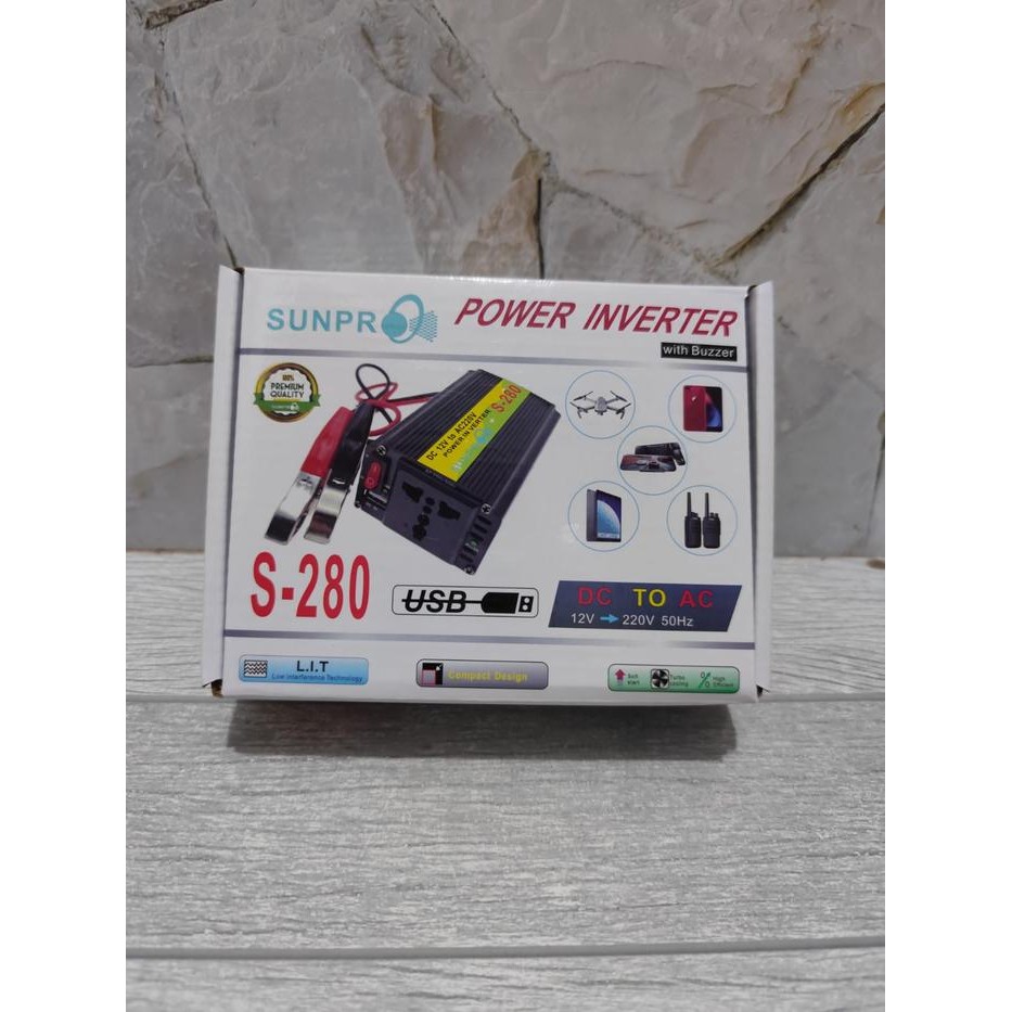 SUNPRO INVERTER S-280W DC TO AC SUNPRO 280 WATT ORIGINAL