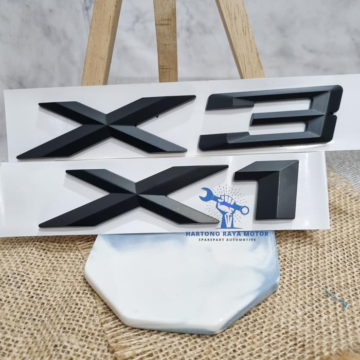 Emblem Sticker Bagasi BMW X3 X1 Emblem BMW- Black