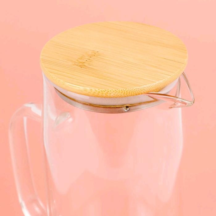 TEKO KACA TAHAN PANAS PITCHER TEH KOPI JUS BOROSILICATE GLASS WADAH
