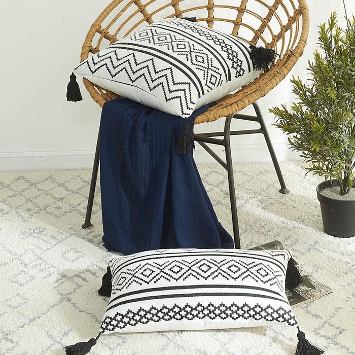 Cushion Cover / Sarung Bantal Sofa Premium Scandinavian Geometris Maroko Rumbai