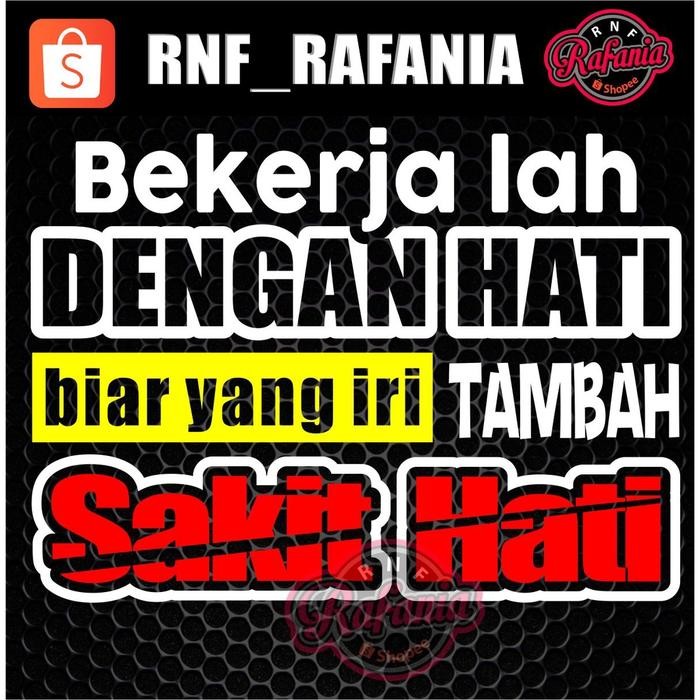 STIKER KATA KATA KACA PINTU MOBIL TRUK PICK UP GRANMAX L300 BEKERJA