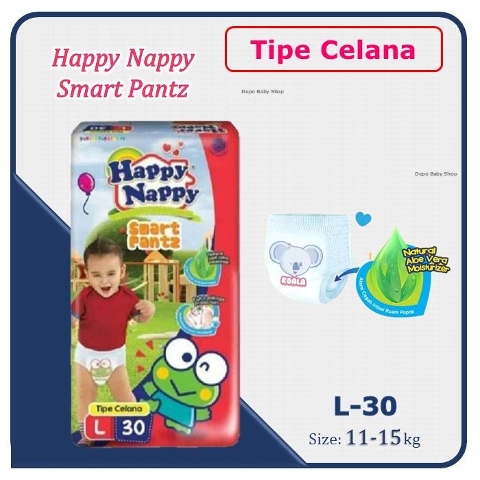 Happy Nappy Smart Pants L30 Popok Celana Happy Nappy L 30
