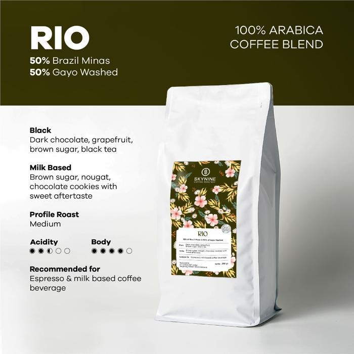 

Rio Espresso Blend 100% Biji Kopi Arabika Premium Sky Nine 1Kg