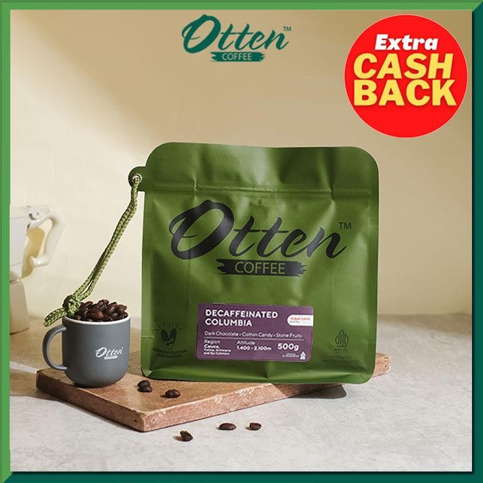 

Kopi Decaffeinated Columbia Sugar Cane Process 500g - Biji / Bubuk Kopi Otten Coffee Roasted Beans