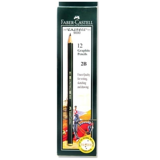 

Pensil 2B 12Pcs Graphite Pencils Castell 9000 - Faber Castell