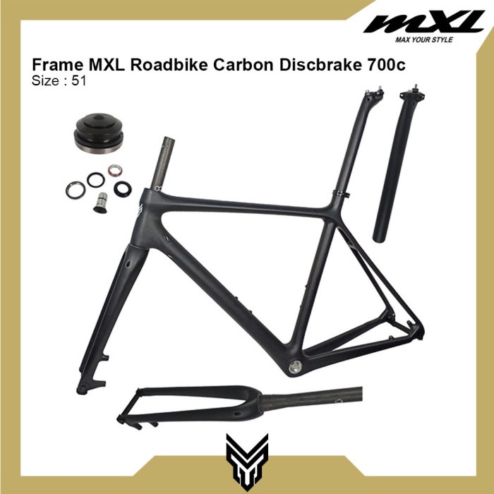 Mxl Frame Sepeda Carbon Hybrid 700C Discbrake Road Bike Cycling