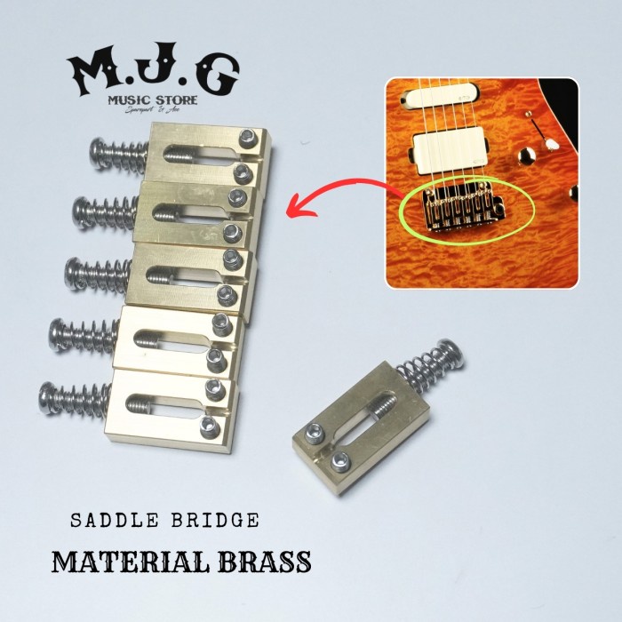 saddle bridge tremolo gitar brass gold 10.5mm 10.8mm fender gotoh cort
