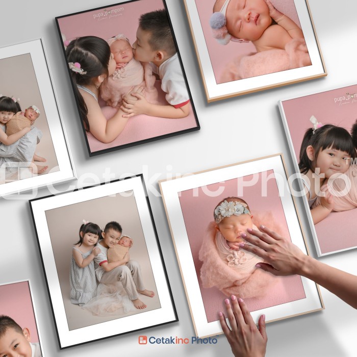 Cetak Foto 12R + Frame Blok Minimalis 30X40 Cm