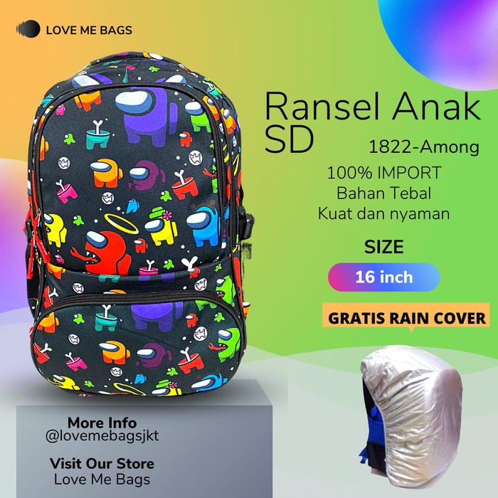 Tas Anak Sekolah Sd Remaja Lmb Bahan Canvas Premium Tebal Karakter