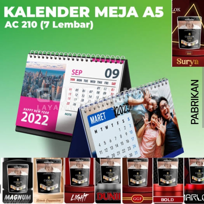 

Kalender Meja A5 2025 CAMLK Pabrikan