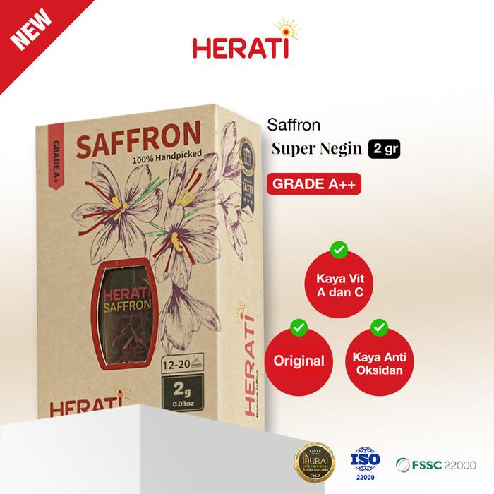 

terbaru !!! herati saffron afghanistan i safron super negin 2 gr bunga saffron grade a+ premium