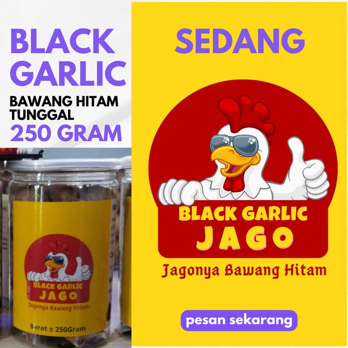 

terbaru !!! [ sedang ] black garlic jago bawang hitam 250gram botol ready